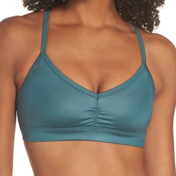 Alo Yoga Sunny Strappy Bra in Seagrass Glossy - Size XS - Picture 5 of 6